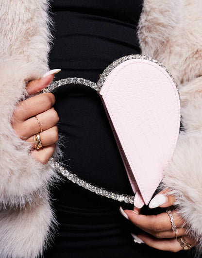 The Alessia Heart Jewel Clutch Bag