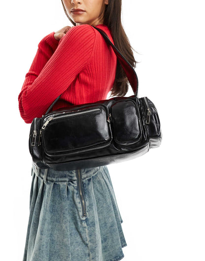 Gizelle Multi Zip Pocket Shoulder Bag