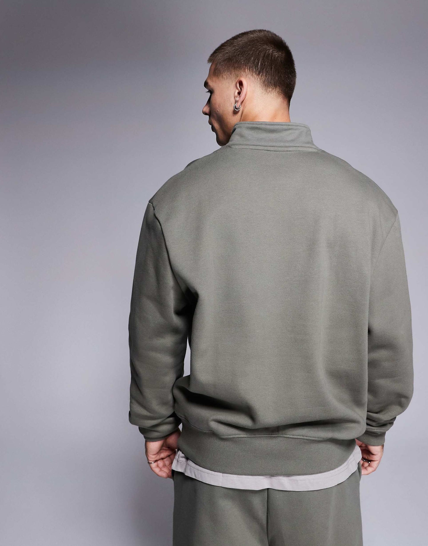 Premium Heavyweight Oversized Quarter Zip Sweatshirt 400Gsm