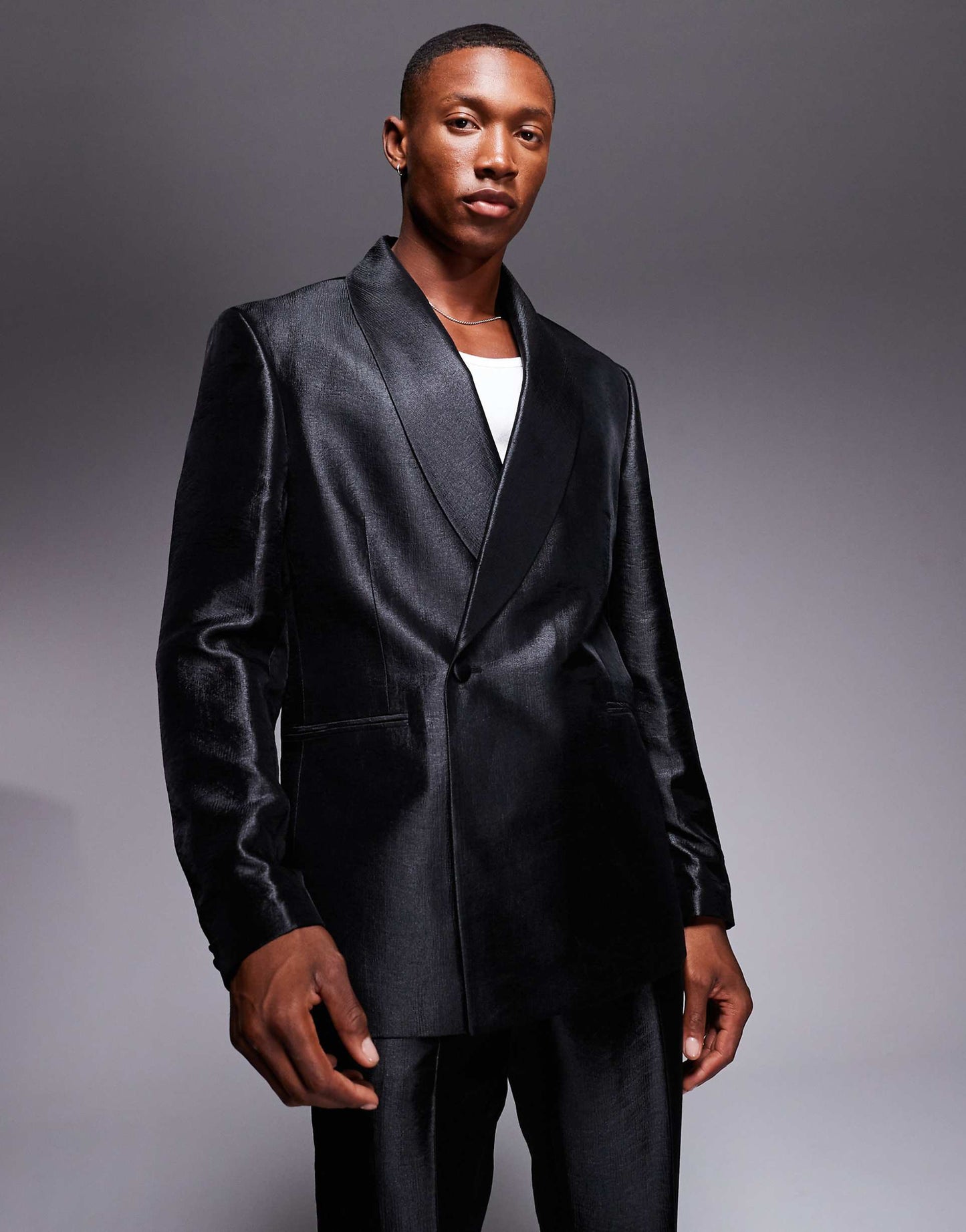 Slim Fit Shawl Neck Suit Jacket