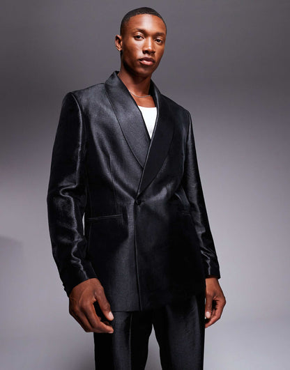 Slim Fit Shawl Neck Suit Jacket