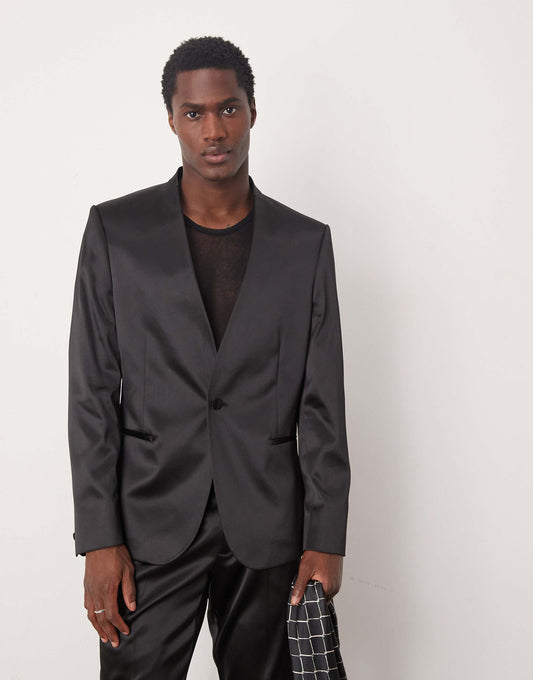 Collarless New Skinny Suit Jacket