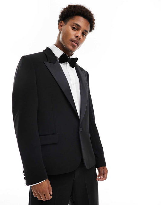 Slim Tuxedo Jacket With Satin Lapels