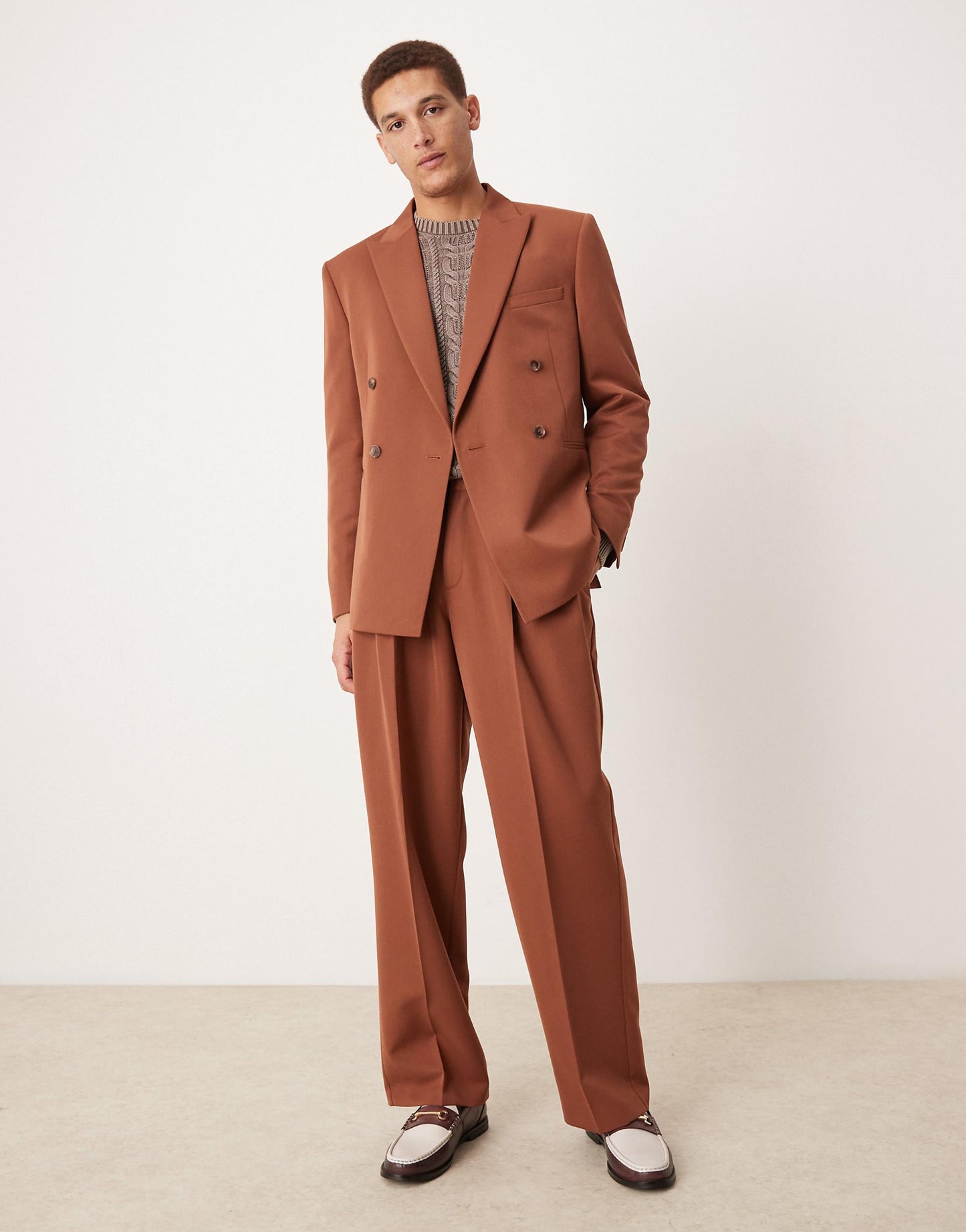 Regular Double Breasted Suit Jacket