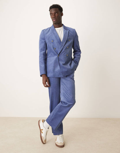Straight Fit Corduroy Suit Trousers