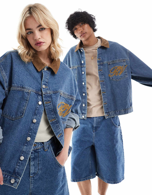 Unisex Denim Western Jacket Co-Ord