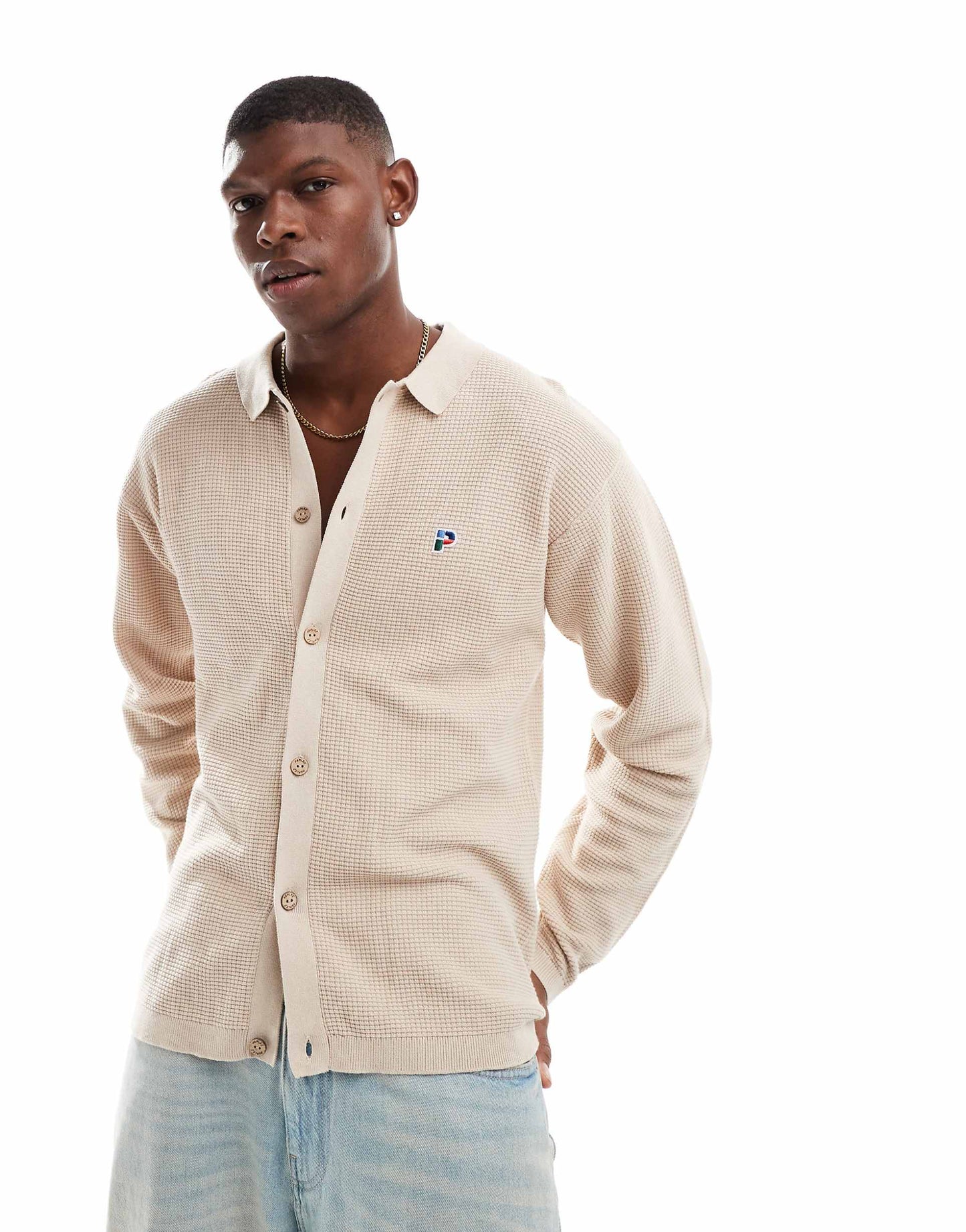 Arthur Waffle Knit Cardigan