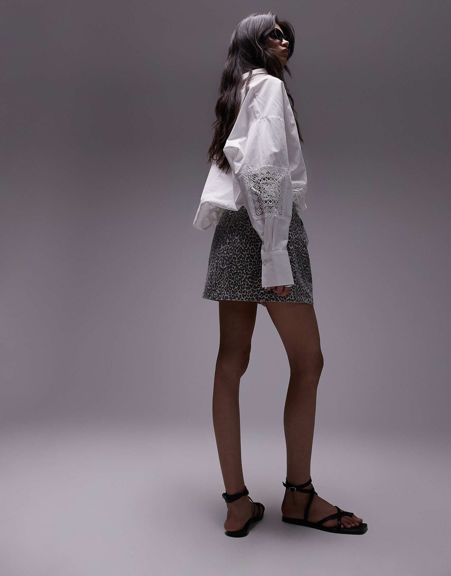 Denim Mini Pelmet Skirt