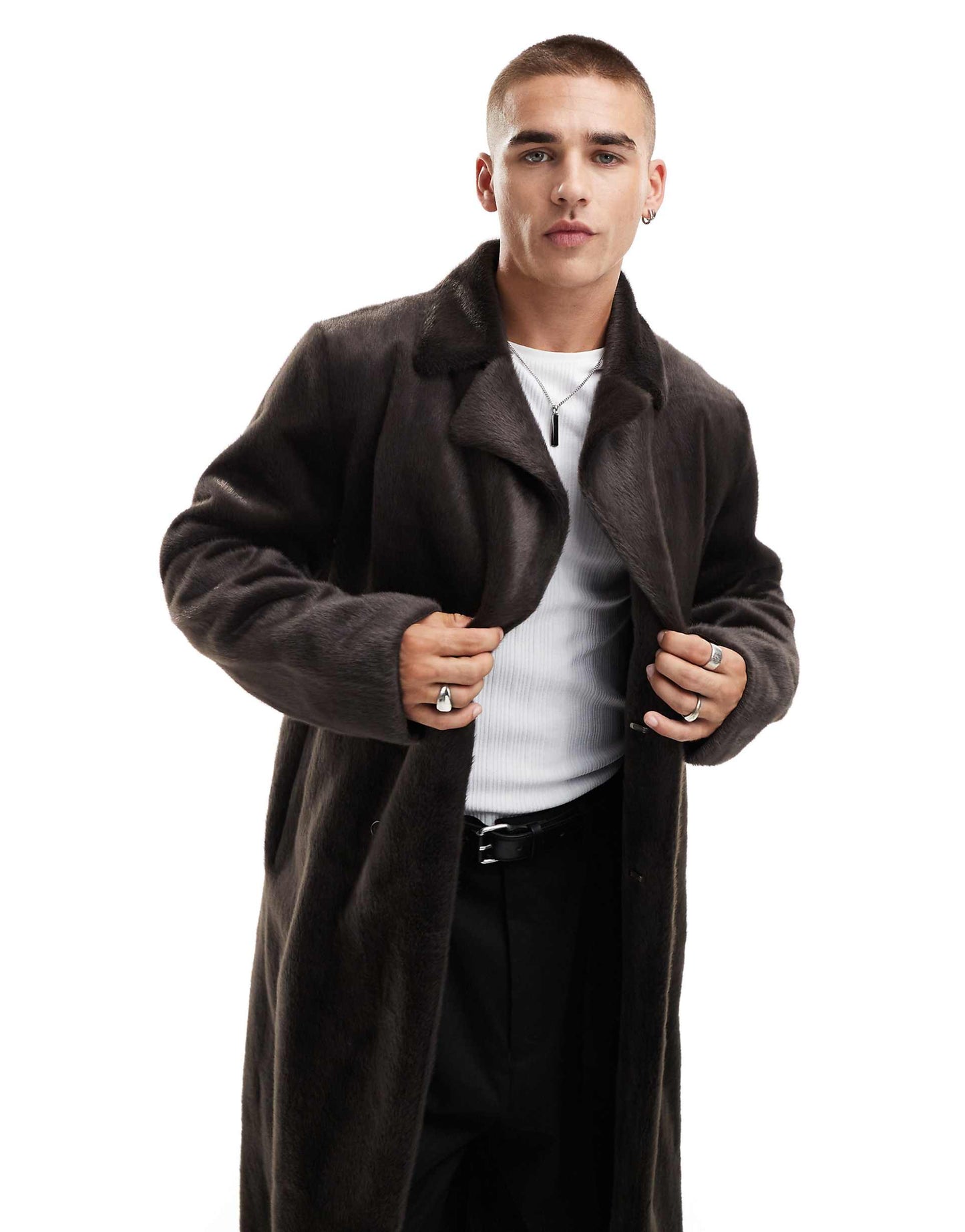 Faux Fur Overcoat