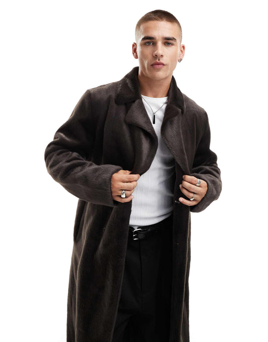 Faux Fur Overcoat