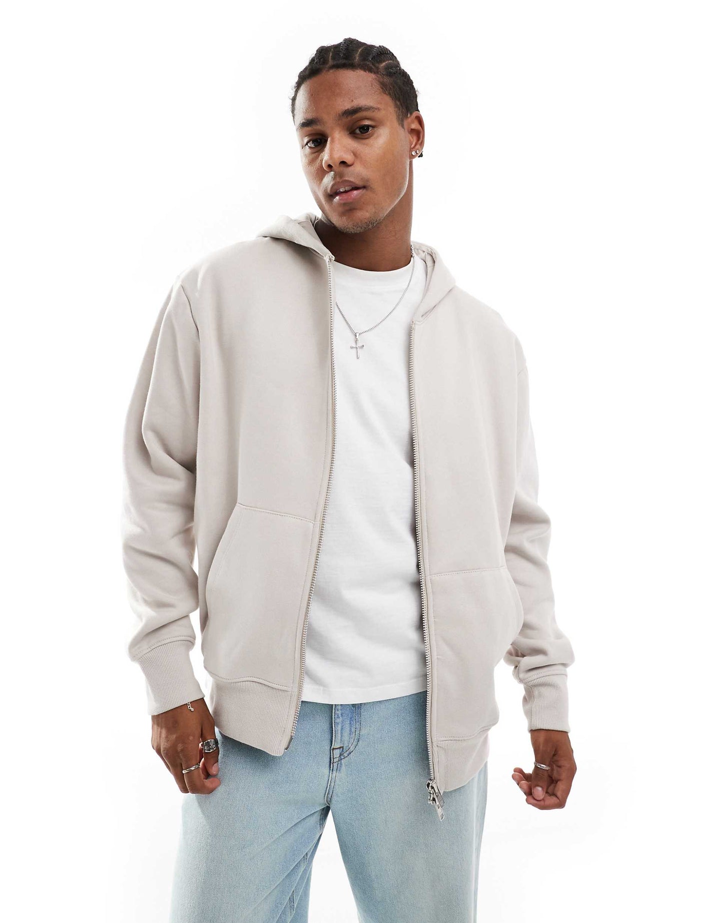Premium Heavyweight Oversized Zip Through Hoodie 400Gsm