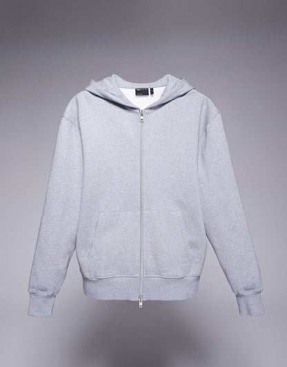 Premium Heavyweight Oversized Zip Through Hoodie 400Gsm