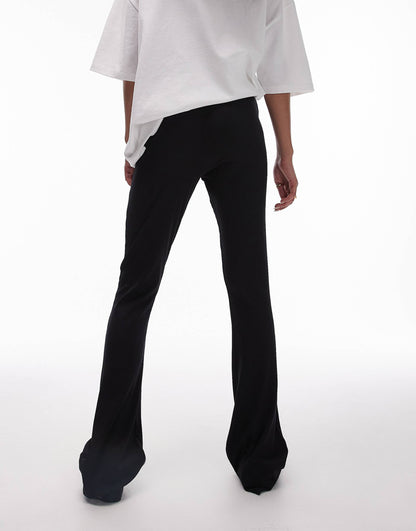 Skinny Rib Flared Trouser