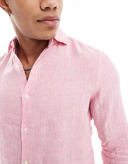 Casual Linen Long Sleeve Shirt