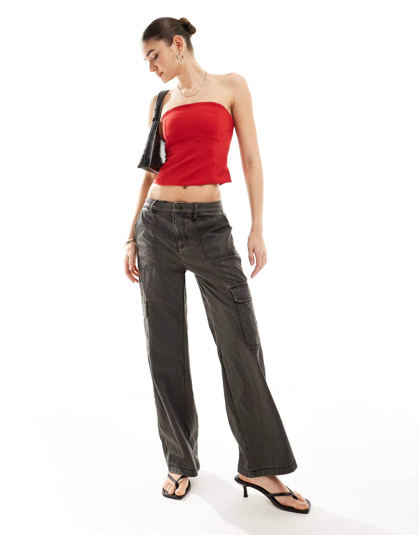 Bandeau Top With Lace Up Back
