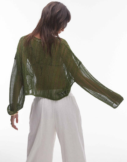 Knitted Sheer Knit Jumper