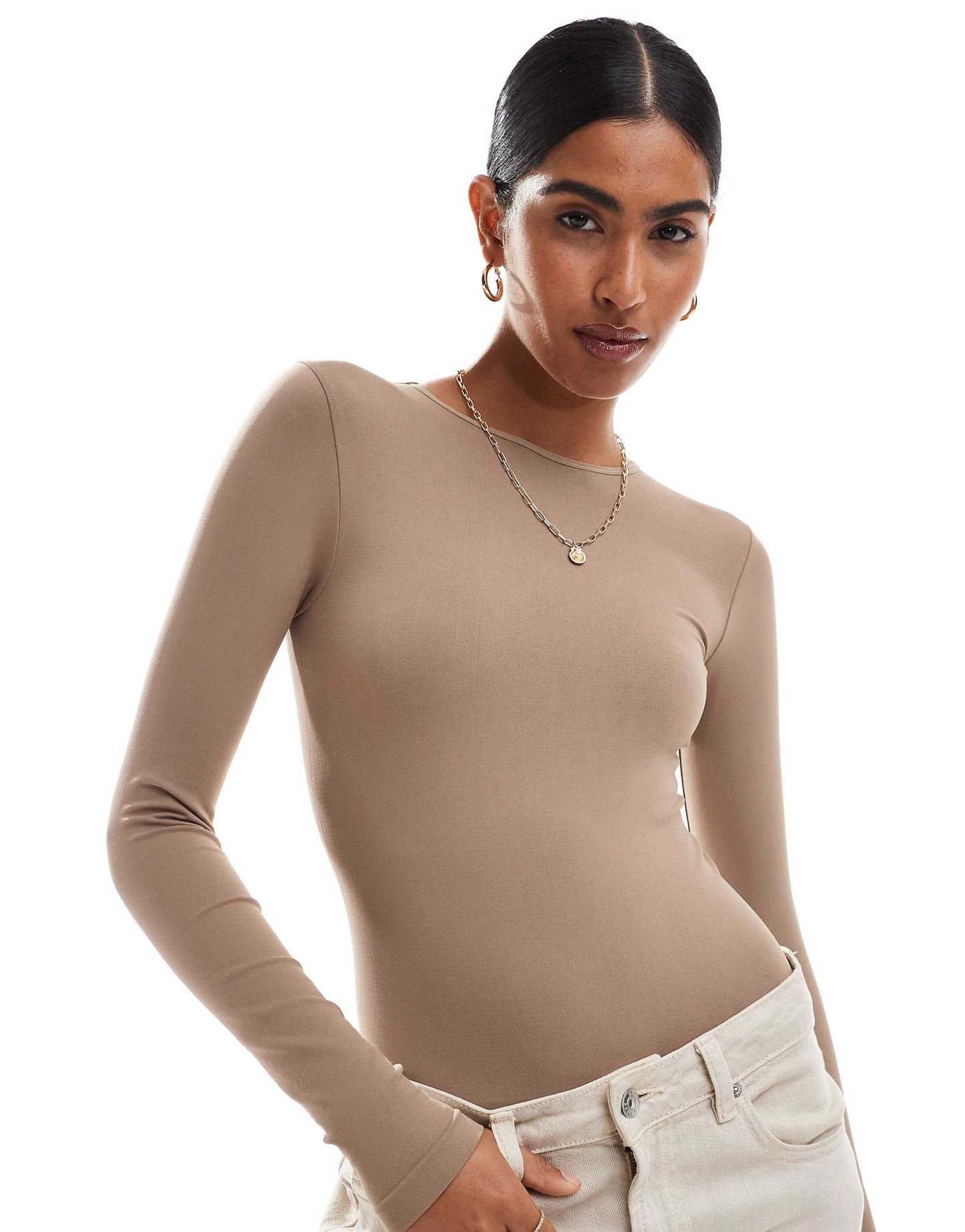 Seamless Sculpting Long Sleeve Crew Neck Bodysuit