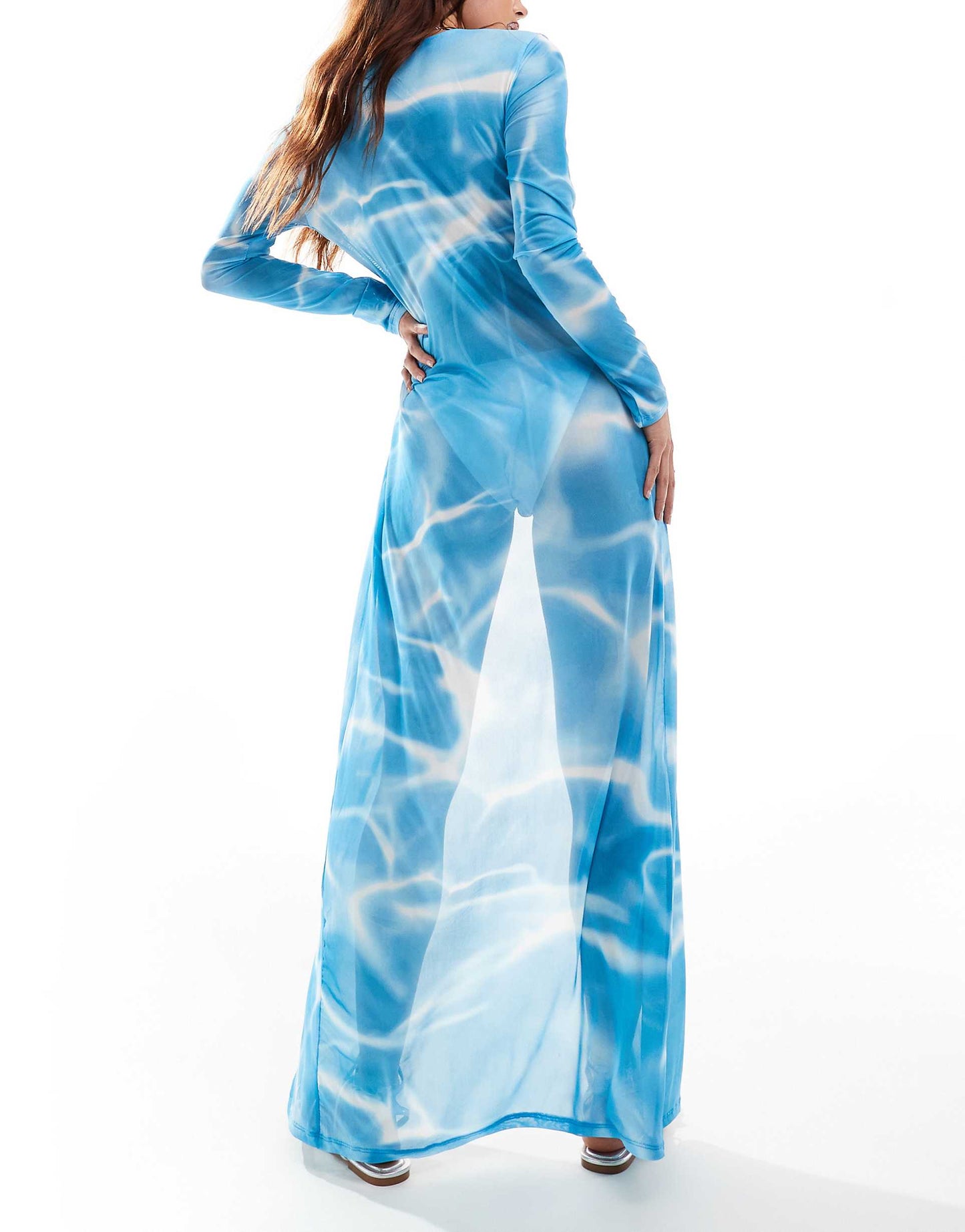 Mesh Maxi Kimono