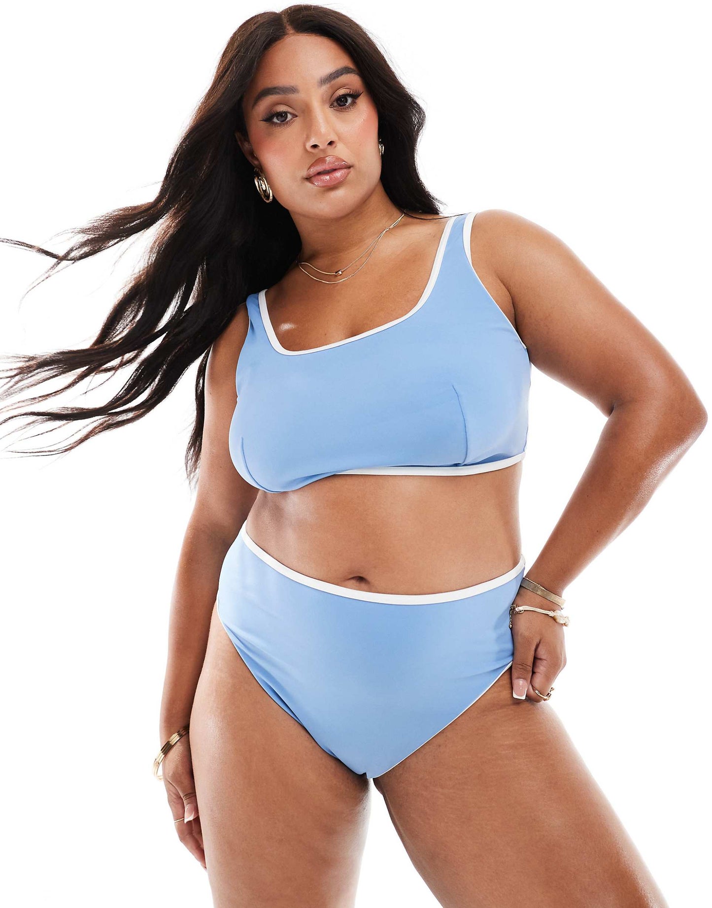 Curve Contrast Binding Bikini