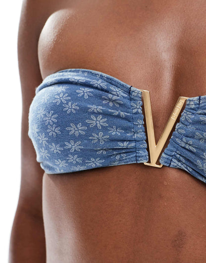 Mega V Strapless Bandeau Bikini Top