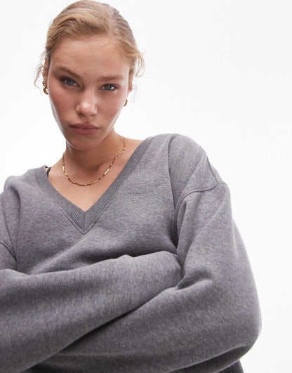 Slouchy V Neck Sweat