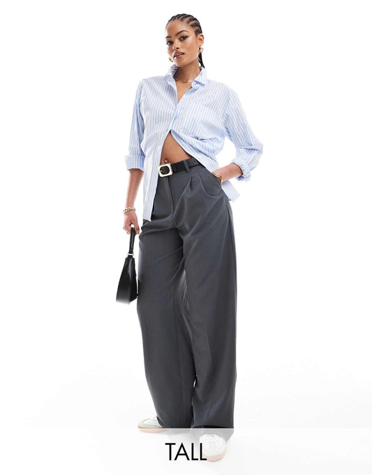 Tall Wide Leg Dad Trousers