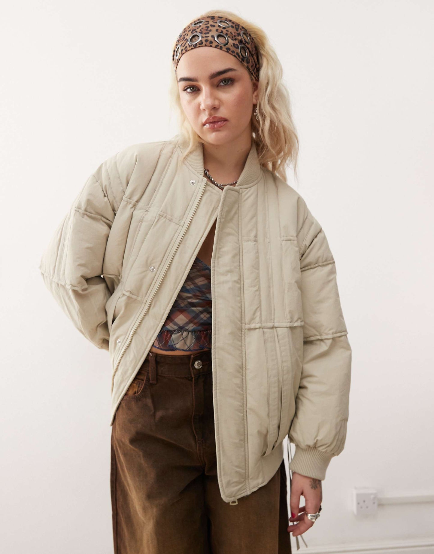 Oversized Bomber With Branding