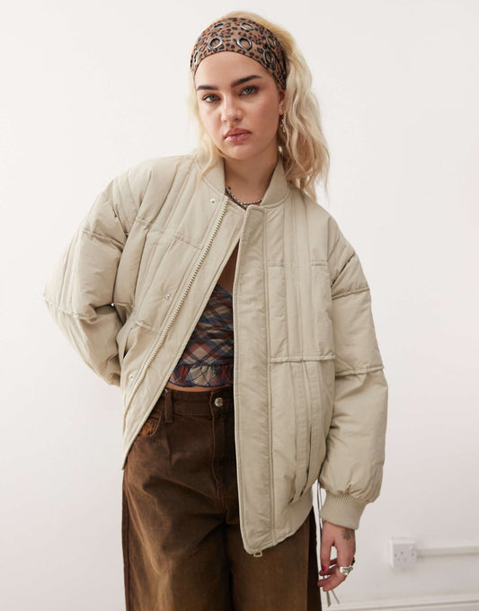 Oversized Bomber With Branding
