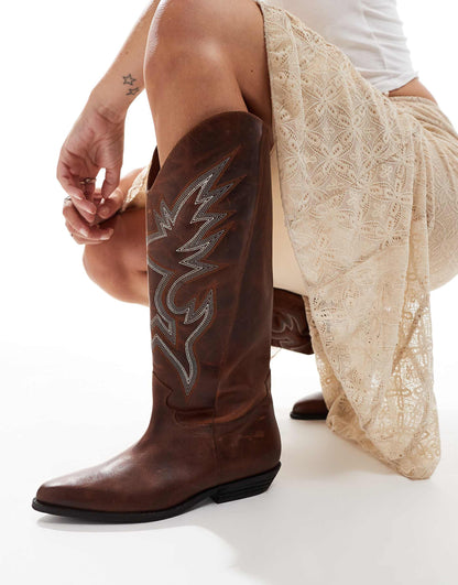 Kendra Western Knee Boots