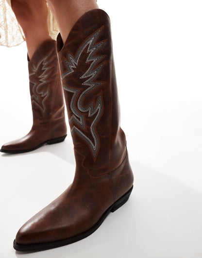Kendra Western Knee Boots