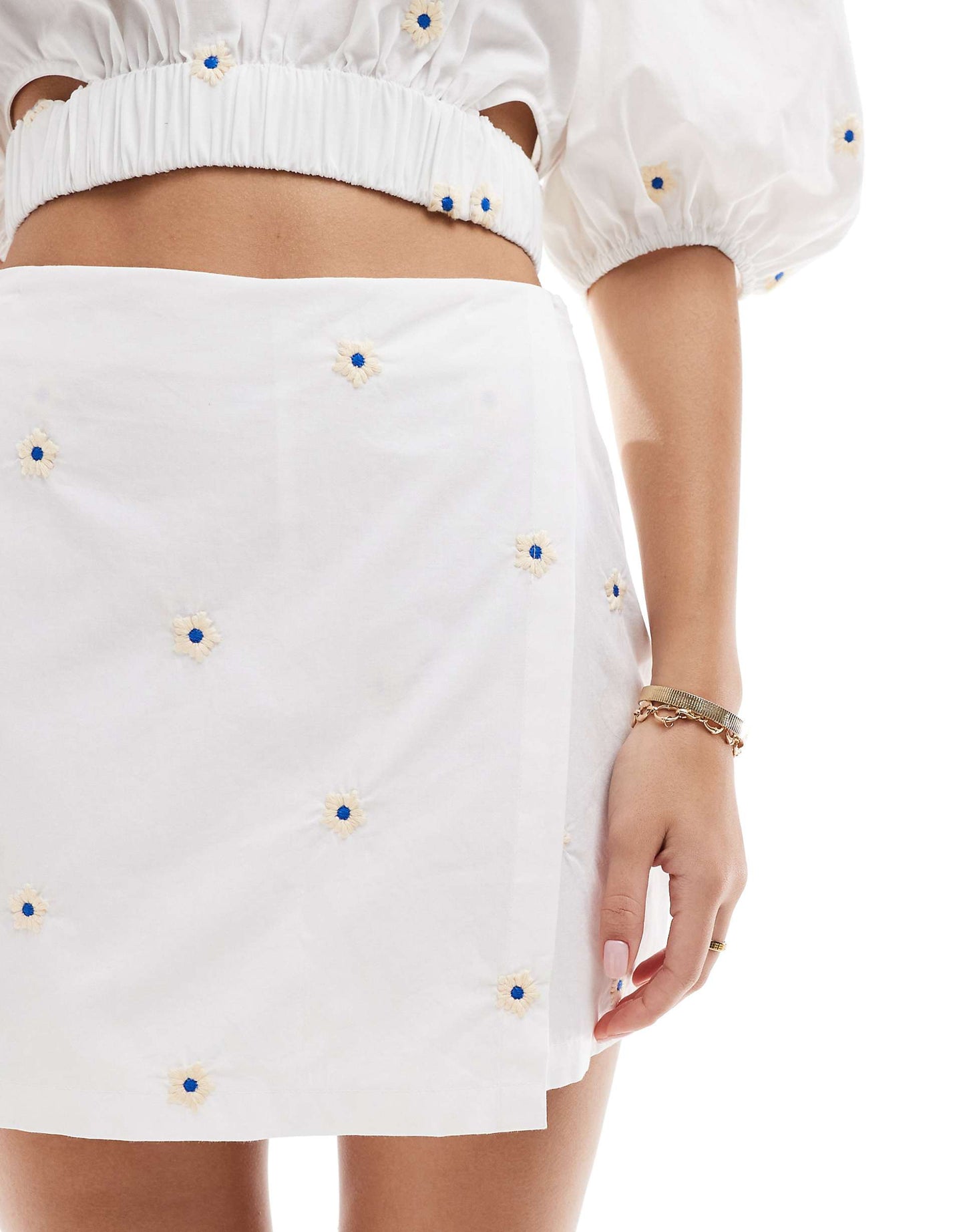 Embroidered Cotton Skort Co-Ord