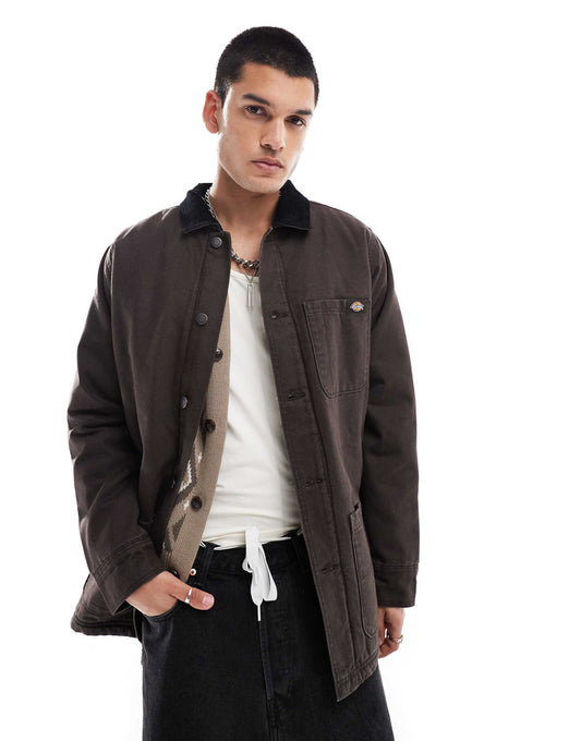 Duck Canvas High Pile Fleece Lined Chore Jacket