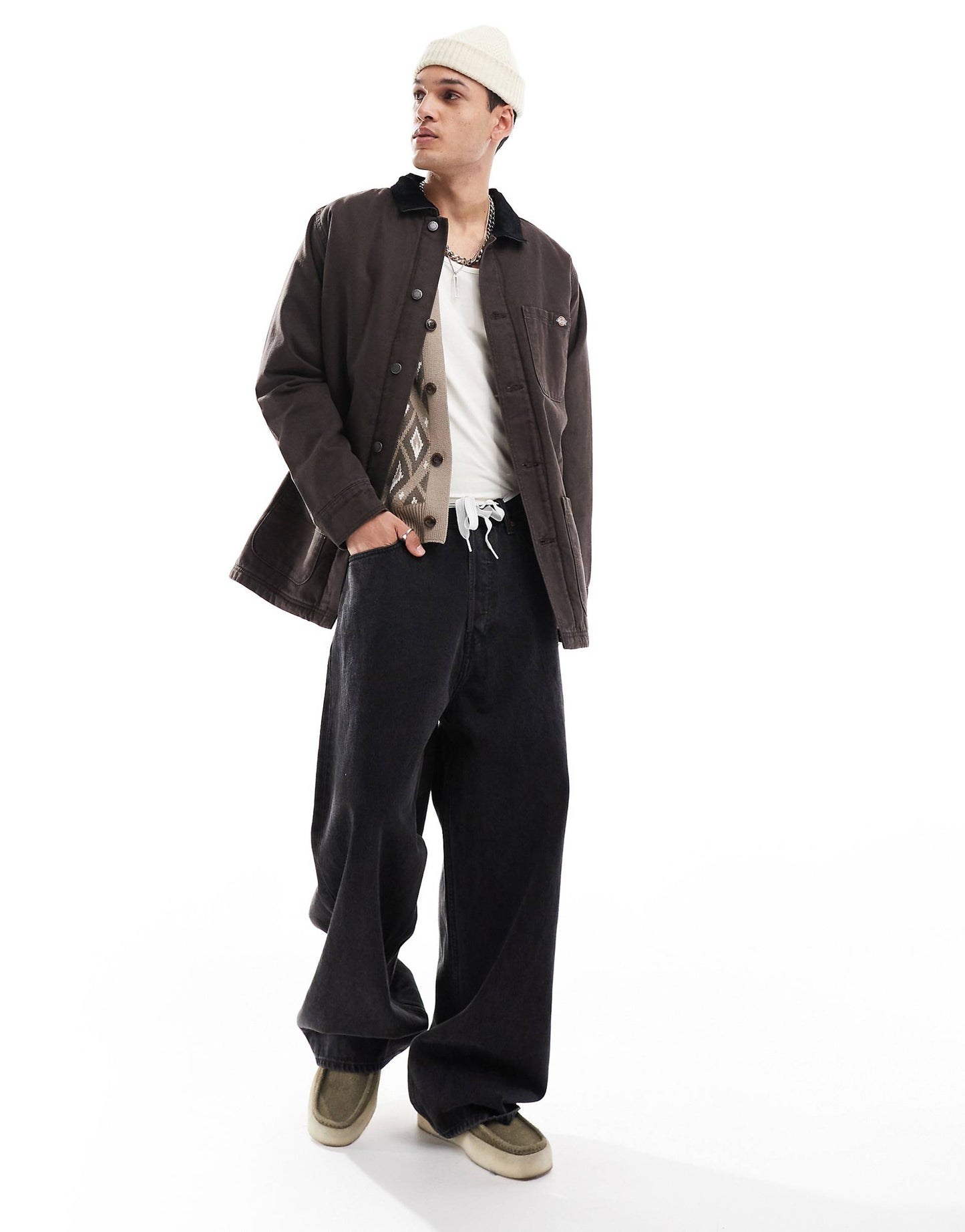 Duck Canvas High Pile Fleece Lined Chore Jacket