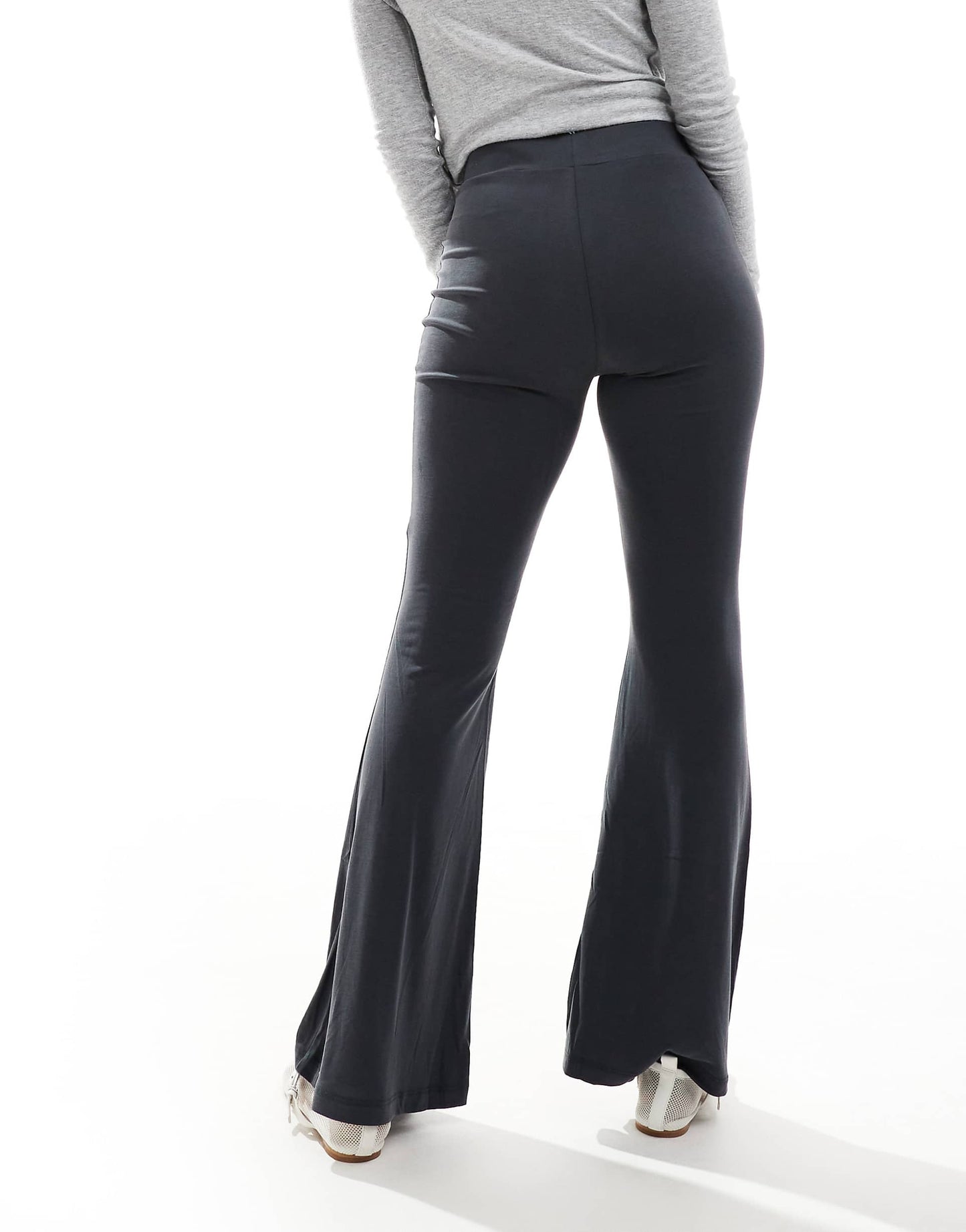 Super Soft Low Waist Flare Jersey Trousers