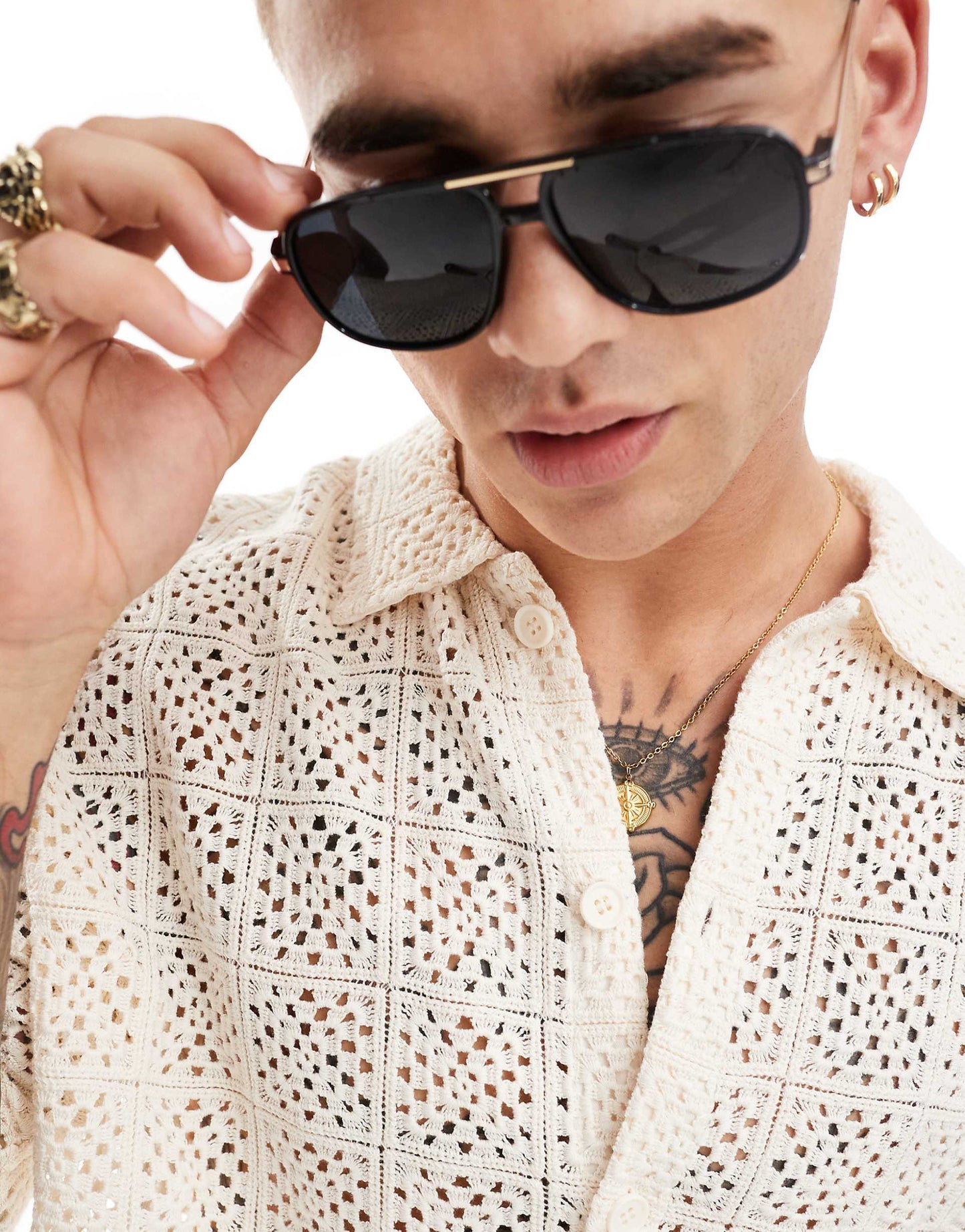 Crochet Patterned Shirt