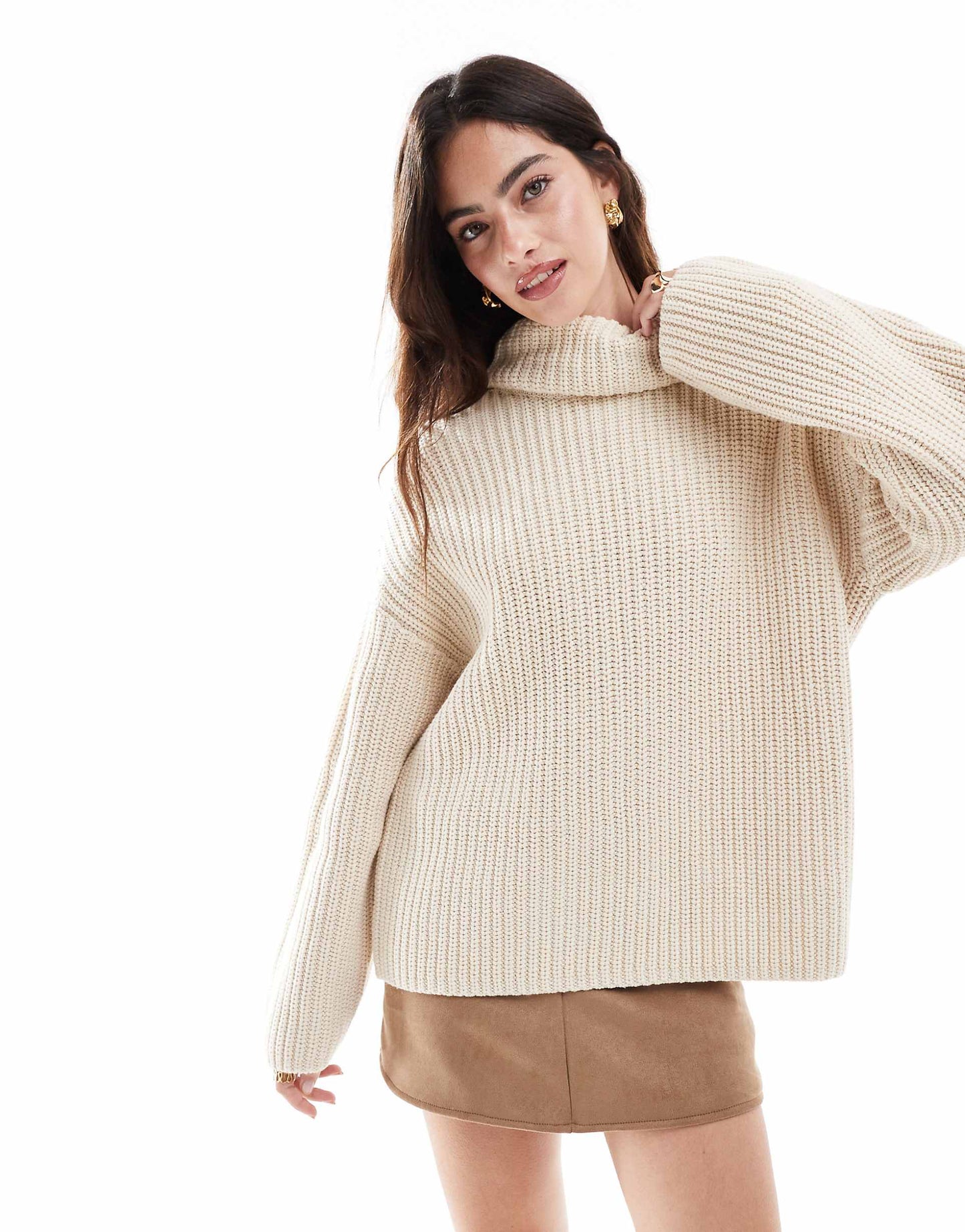 Femme Knitted Roll Neck Jumper