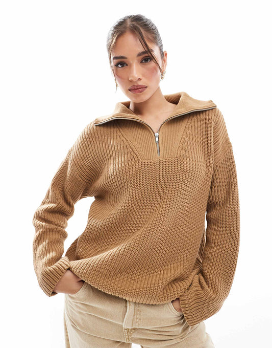 Femme Half Zip Jumper