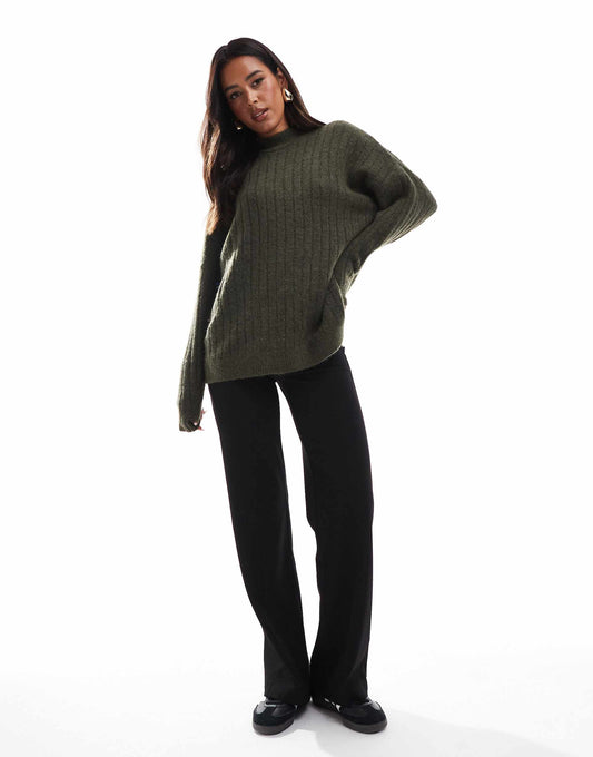 Femme Crew Neck Merino Wool Alpaca Blend Jumper