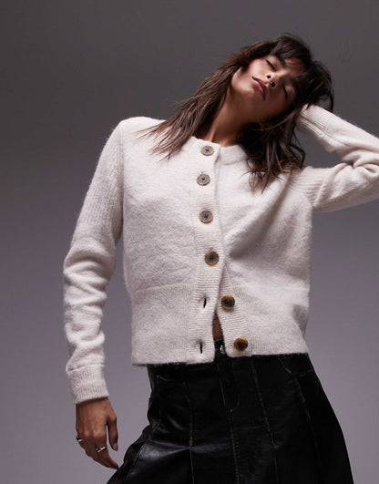 Femme Merino Wool Alpaca Blend Cardigan