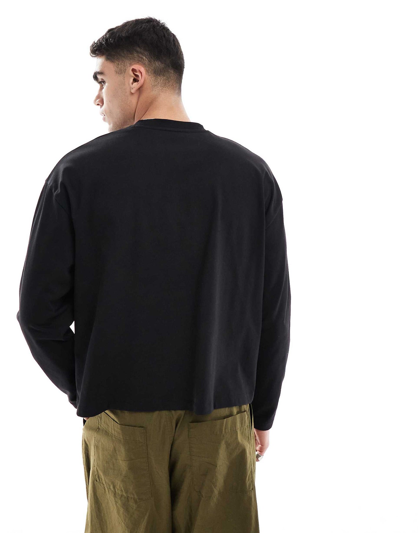 Essential Heavyweight Oversized Boxy Long Sleeve T-Shirt 240Gsm