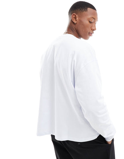 Essential Heavyweight Oversized Boxy Long Sleeve T-Shirt 240Gsm