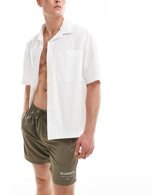 Boxy Fit Revere Neck Shirt