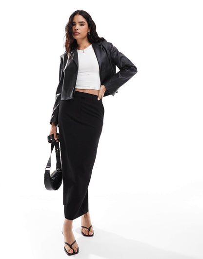 Boxy Faux Leather Blazer