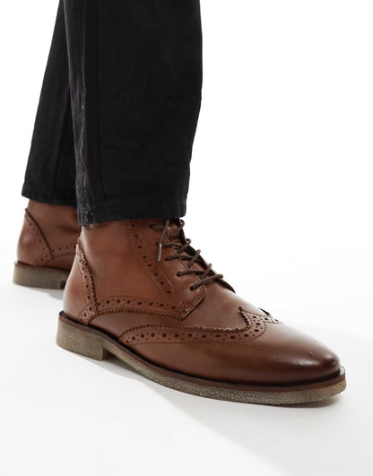 Lace Up Brogue Boots