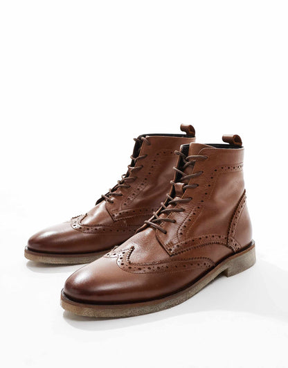 Lace Up Brogue Boots