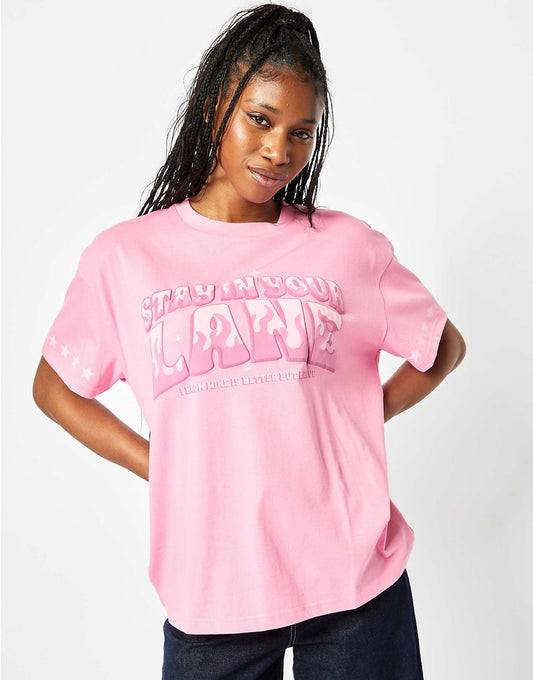 London Stay In Your Lane Oversized T-Shirt