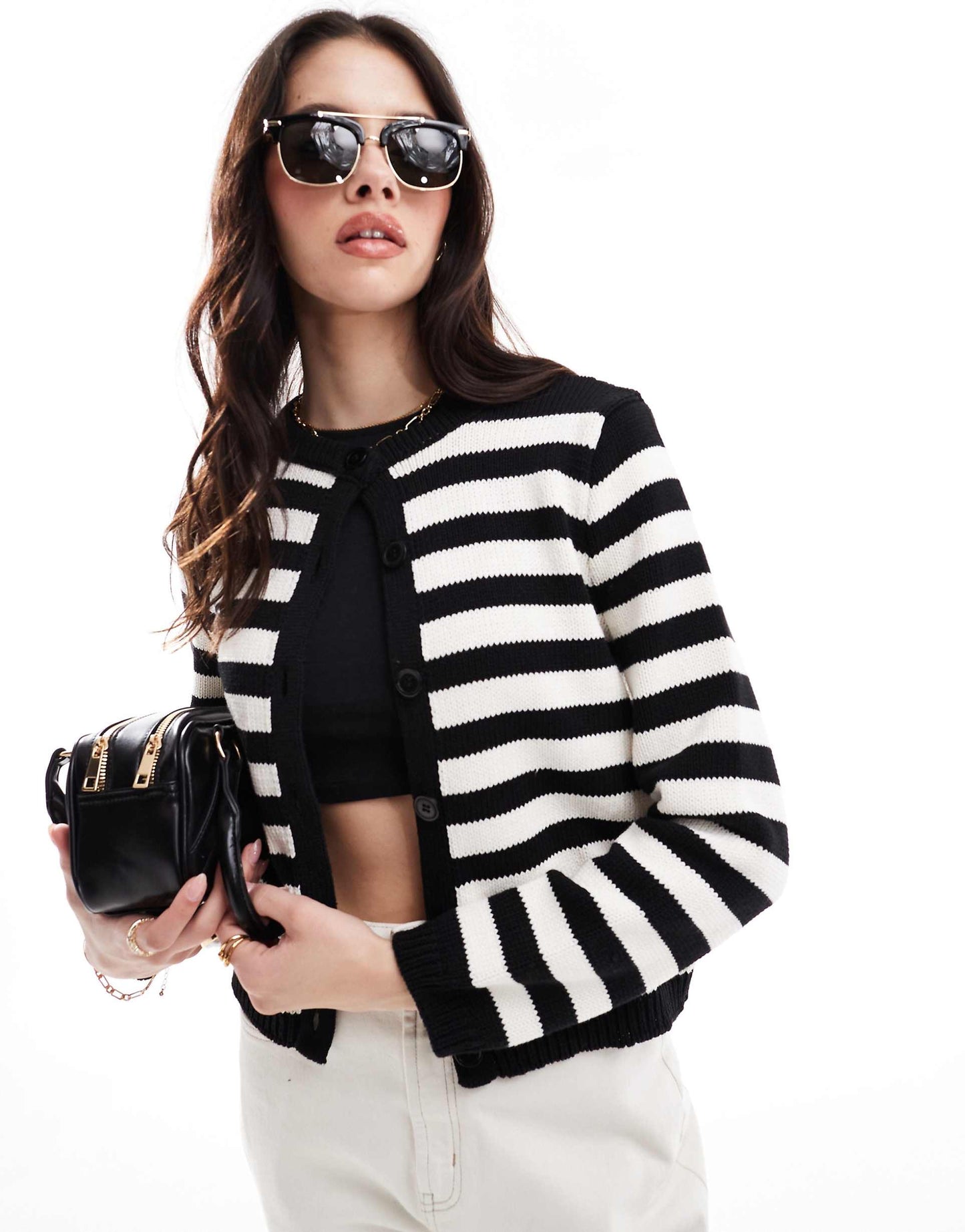 Knitted Stripe Cardigan