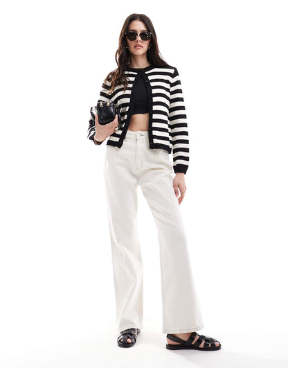 Knitted Stripe Cardigan