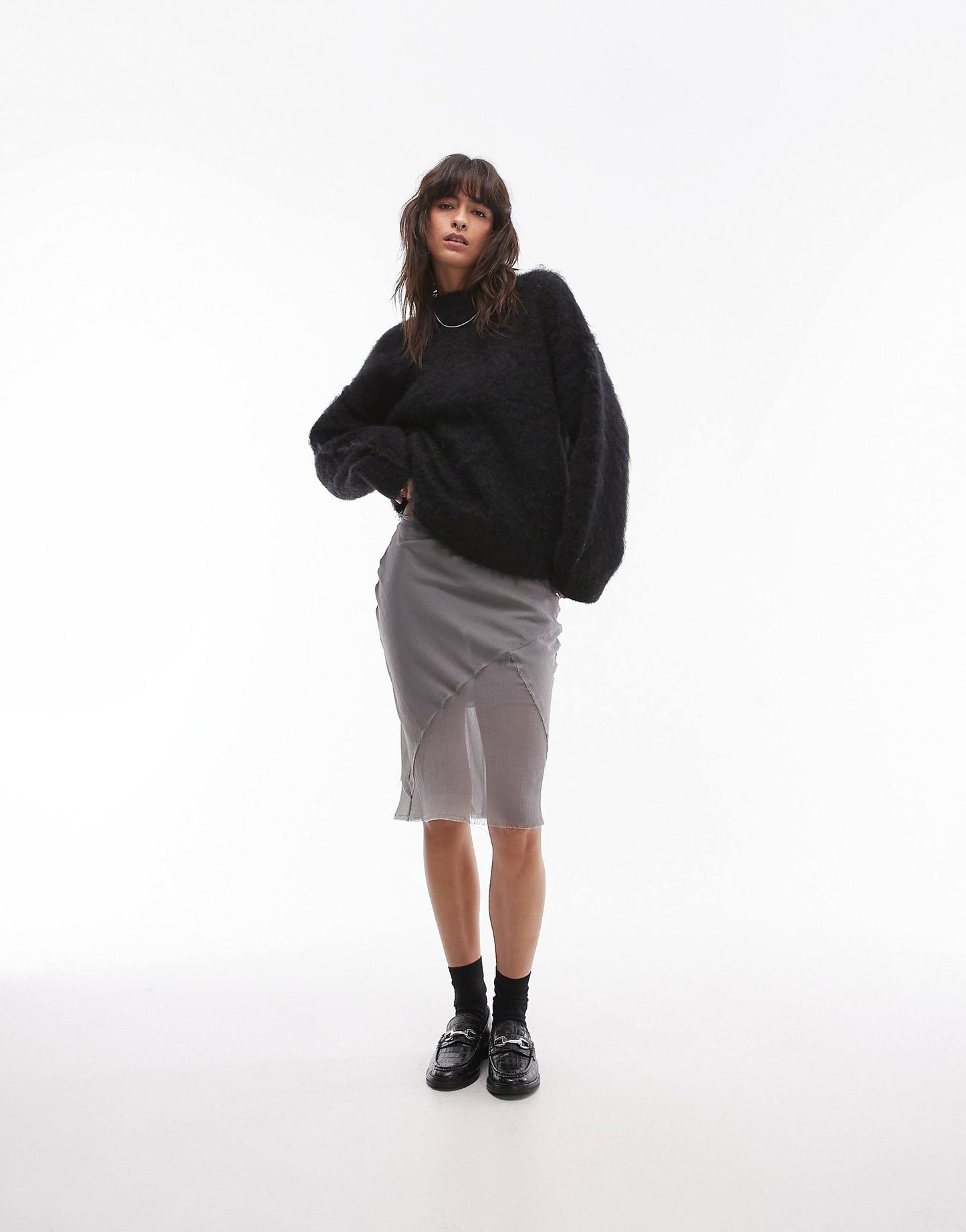 Knitted Fluffy Relaxed Jumper