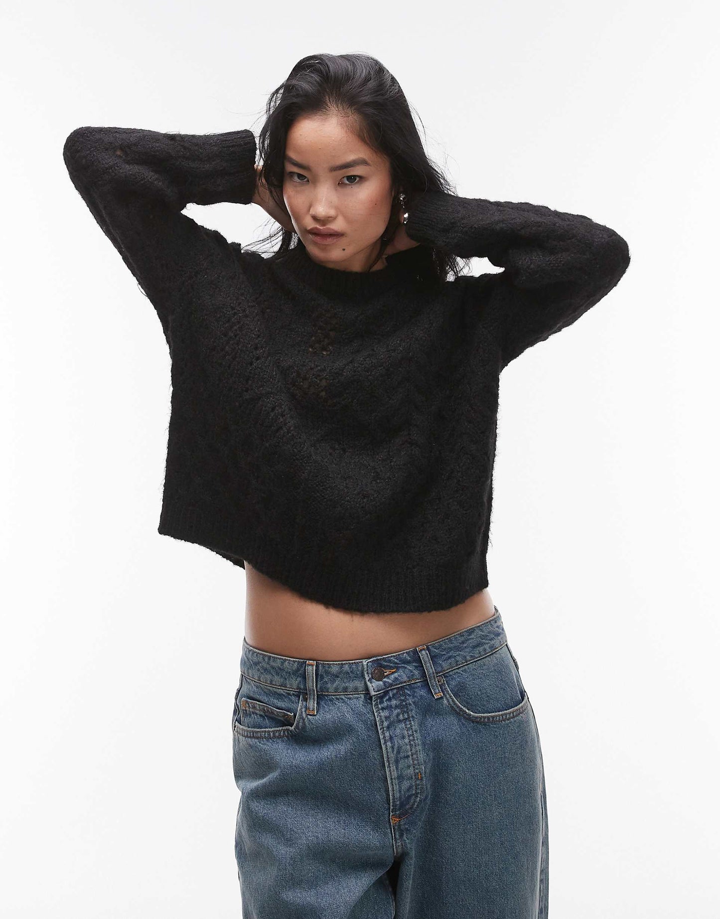 Knitted Lofty Cable Relaxed Jumper
